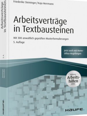 Arbeitsverträge in Textbausteinen - inkl. Arbeitshilfen online